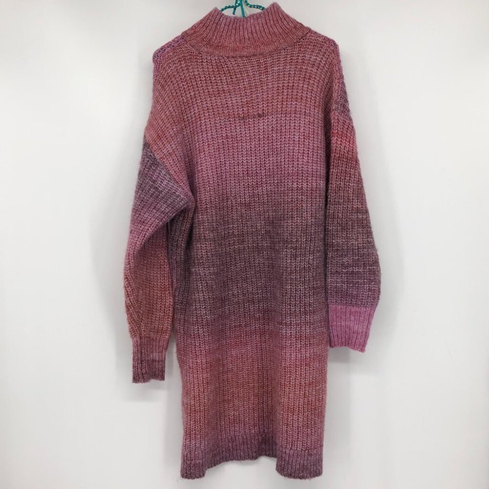 Twik by Simon- A Neutral Pink Knitted Mockneck Sweater Dress Sz M-Cosy -NWOT - Picture 8 of 15